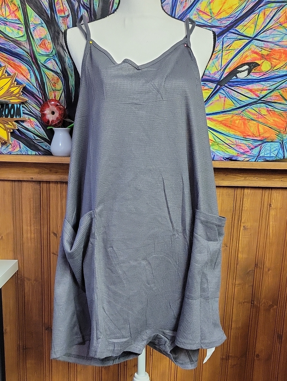 Gray Sleeveless One Piece